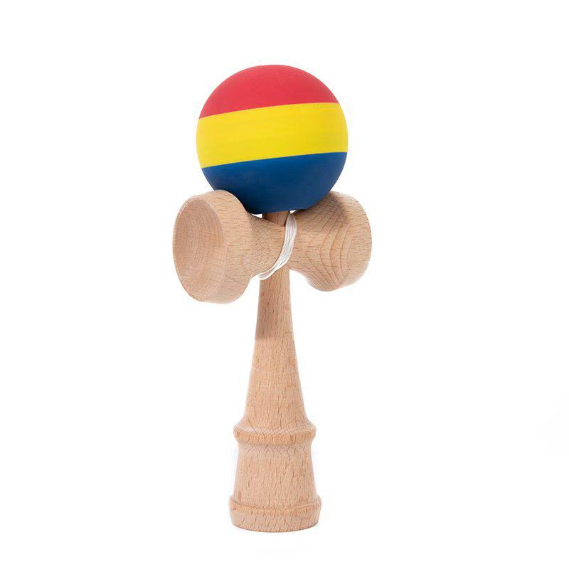 Traditional Bamboo Wood Kendama Skill Toy - Puzzle Ball and Sword Gift