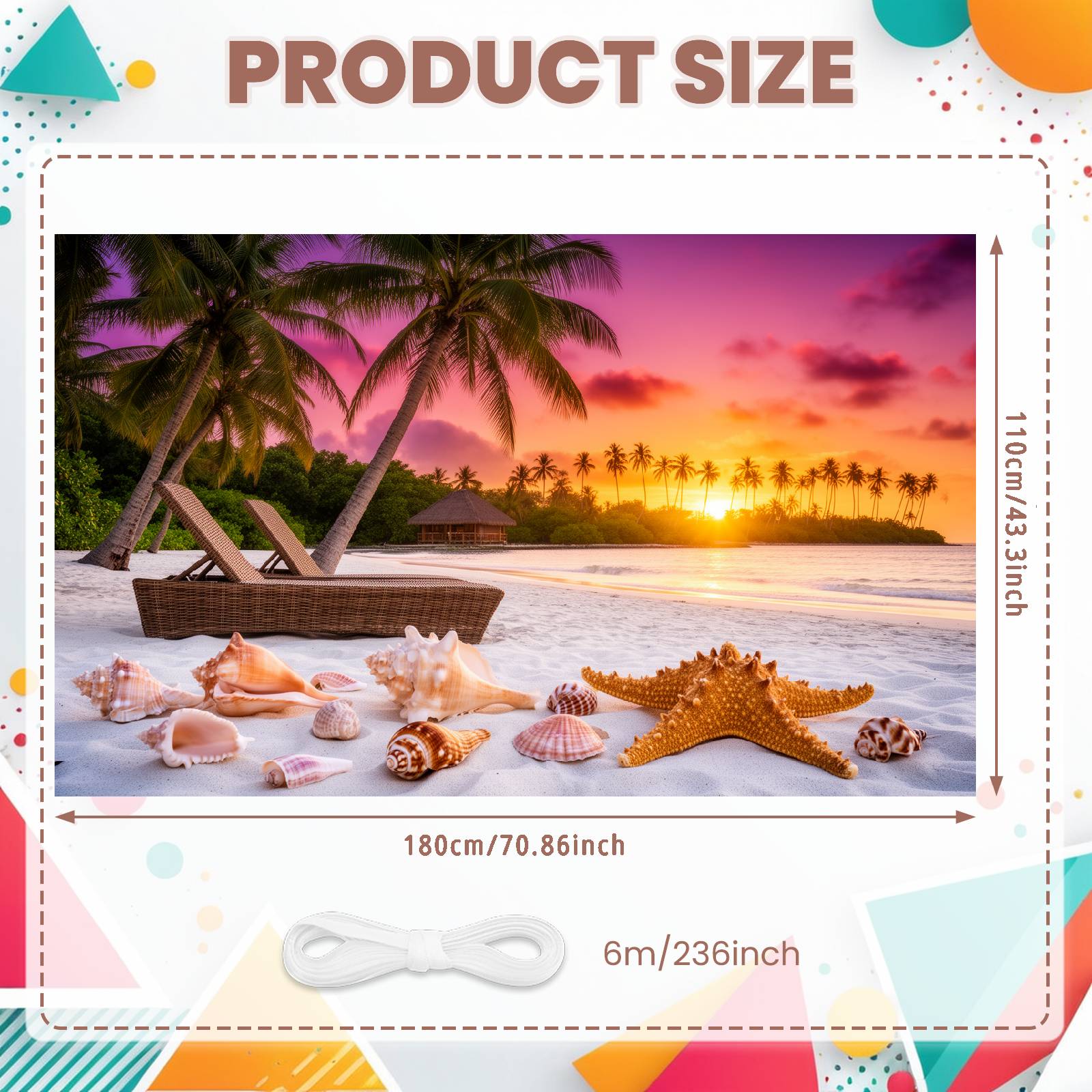 Tropical Beach Backdrop Ocean View Island View Backdrop Beach Sunset Banner Coconut Tree Seaside Sunset Background For Outdoor