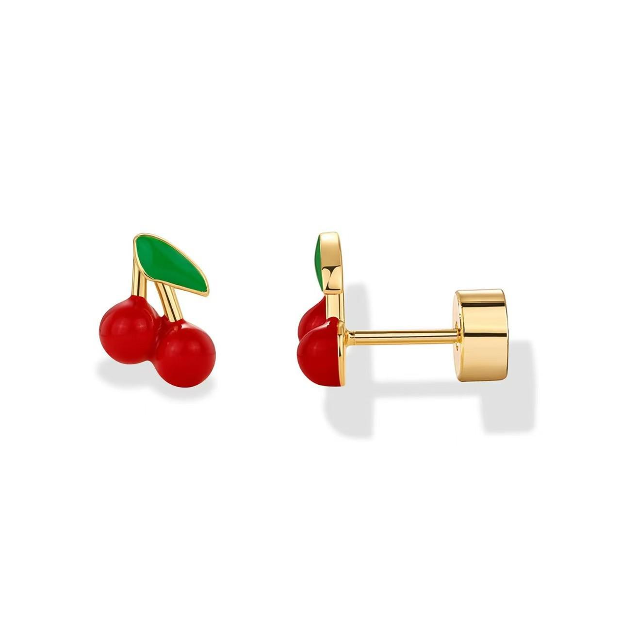 

Sweet Cherry & Strawberry Stud Earrings - Trendy European & American Design for Women