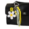 Small Daisy Flower Keychain With Letter Pendant For Bag Decor
