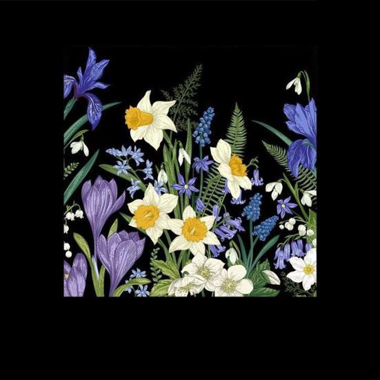 Spring Flowers Window Clings Double-sided Watercolor Flowers Glass Decals Reusable Static PVC Sticker for Home Glass Door Window
