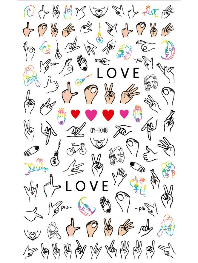 3D Waterproof Self-Adhesive Flower Nail Stickers: Spring Peach, Rose, Cherry Blossom Decals