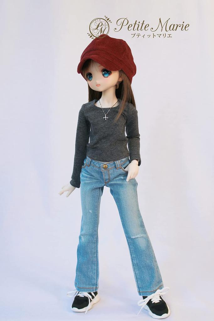 [Petite Marie] 13 MDD compatible Okayama processing jeans droits délavés bleu clair KOJIMA processing délavé taille basse