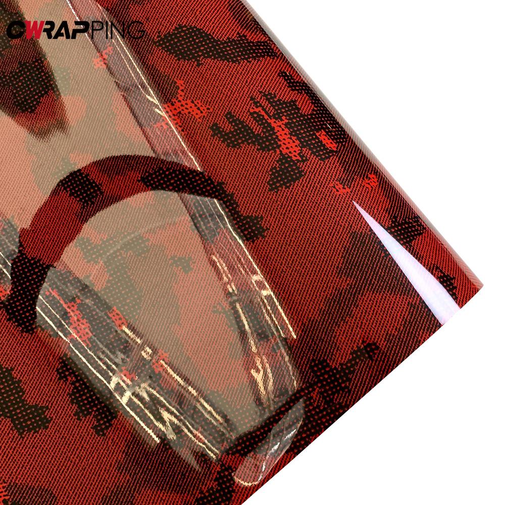 Car Sticker Red Glossy Camouflaged Film DIY Decorative Stickers Motorcycle Body Stickers Car Film for Motorcycle Car Accessories