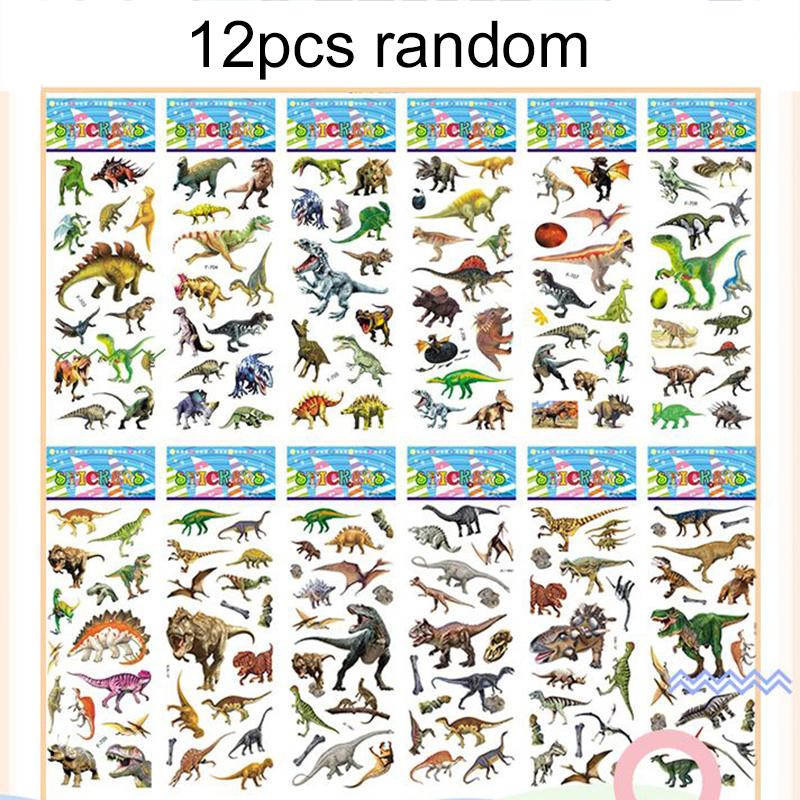 12pcs/set 3D Bubble Sticker Stationery Stickers Office Educational Supplies Scrapbook Album Decoration School Student Reward TMZ