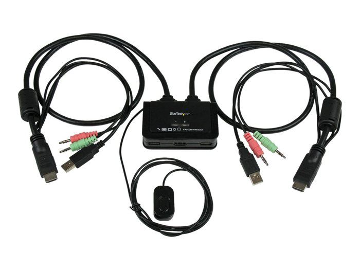KVM Switch - STARTECH - 2 Ports - USB - HDMI - Integrated Audio