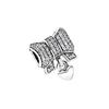 Pandora 925 silver zircon silver shiny bow beads for women 791776CZ