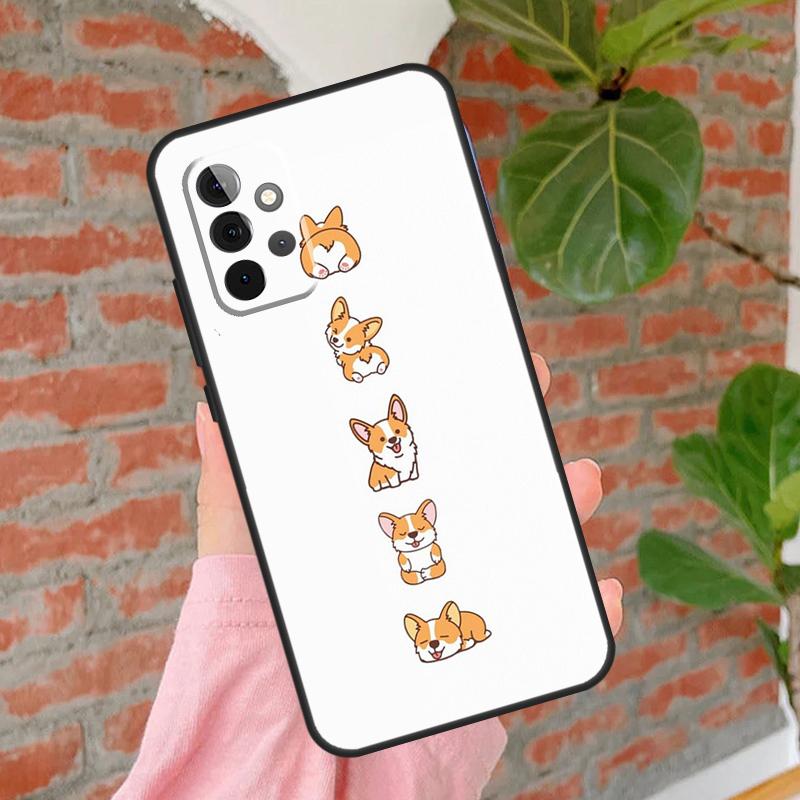 Cartoon Corgi Dog Shiba Inu Phone Case For Samsung Galaxy A15 A25 A55 A54 A34 A14 A35 A52 A32 A12 A51 A71 A13 A33 A53