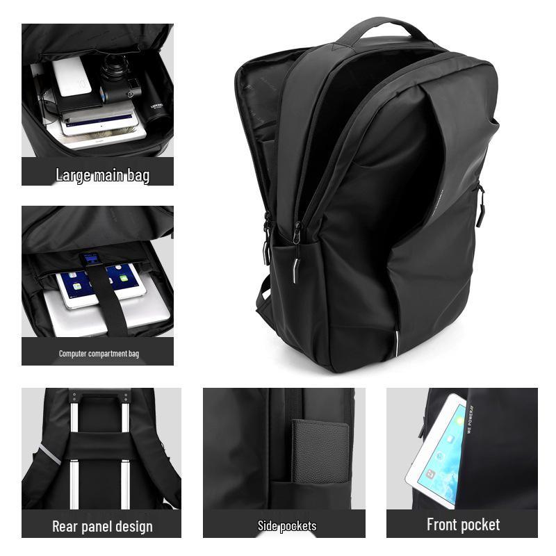 Unisex Large Capacity Fashion Backpack: Trendy, Waterproof, High-End Commuter and Travel Bag with Laptop Compartment