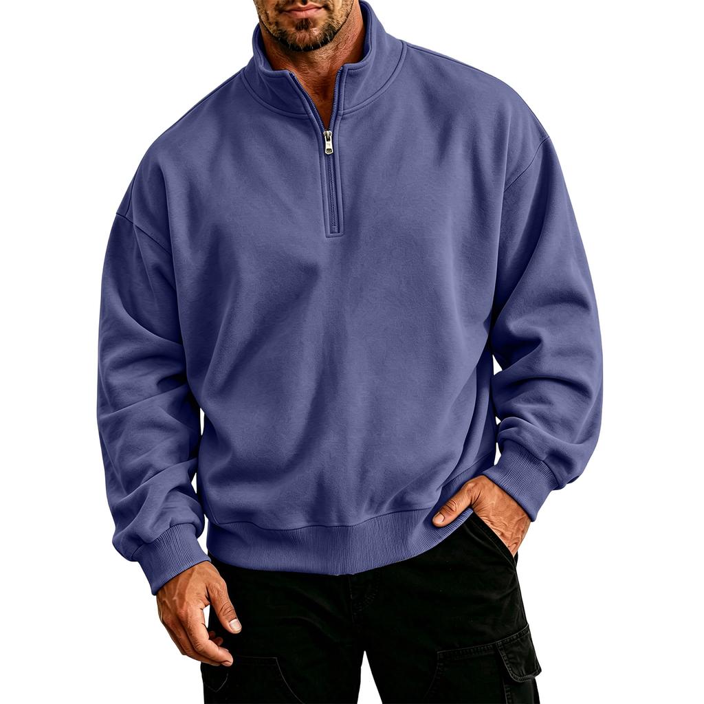 Sudadera de Talla Grande para Hombre Ajuste Holgado Manga Larga Informal Pullover para Otoño Invierno