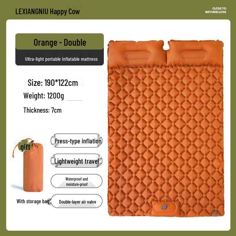 New Model Automatic Outdoor Camping Air Mattress with Built-in Foot Pump – Moisture-Proof and Portable