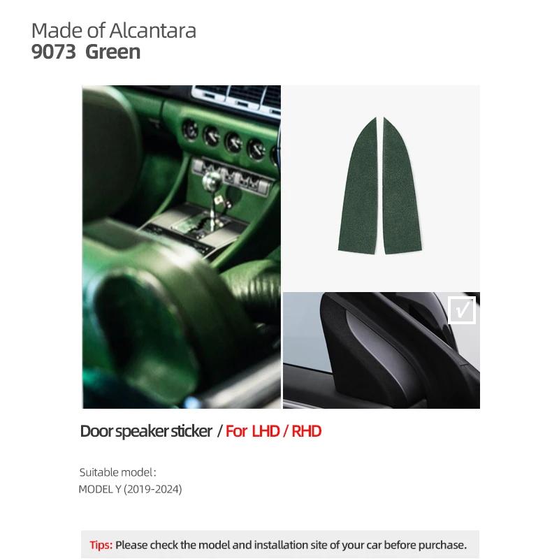 Betterhumz For Tesla 2018 Model 3 Highland Model Y Juniper 2025 Made of Alcantara Car Interior Door Speaker Decor Trim Stickers