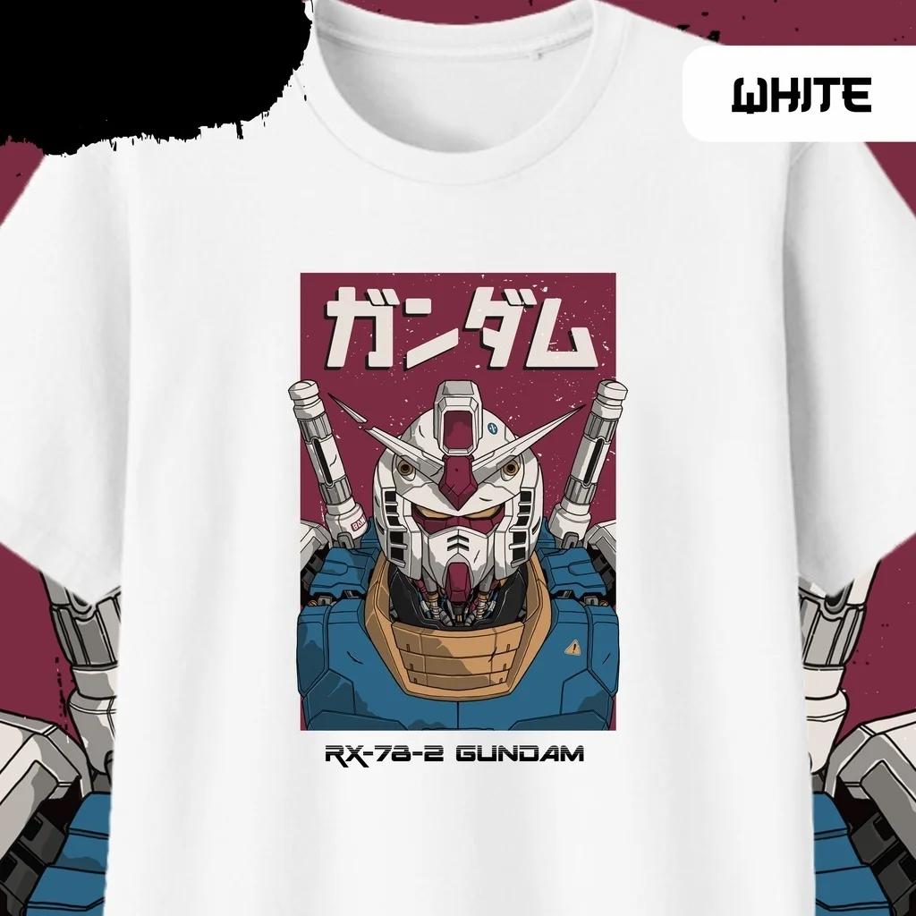 

2026 Mobile Suit Gundam Fashion Anime T-Shirt Unisex Graphic parent-child Tee Summer Short Sleeve Casual Top Soft Streetwear ... S разноцветный