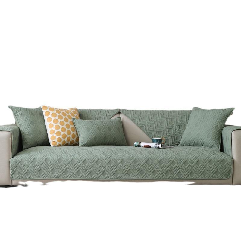 Pure Cotton Sofa Cushion, Universal In All Seasons, Non-Slip  Cotton Seat Cushion, Simple Modern Sofa Cover Towel Cover Cloth Seat Cushion