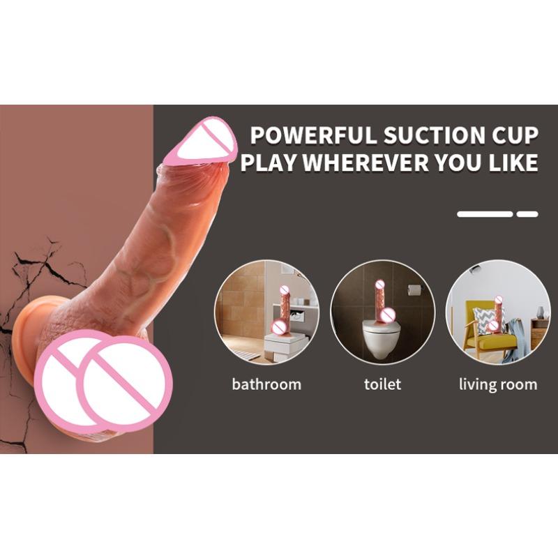 Simulation Squirt Ejaculation Realistic Silicone Dildo Anal G-Spot Masturbator Adult Sex Toy Dildo with Suction Cup Penetration