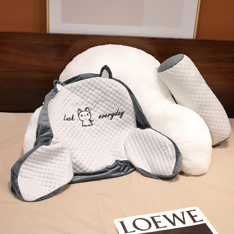 Large Soft Bedside Pillow - Cozy Back Cushion for Girls