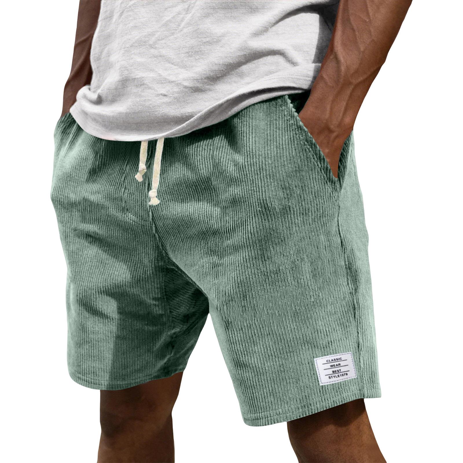 Sdwen Casual zomershorts voor heren, modieuze sportieve shorts met textuur. L