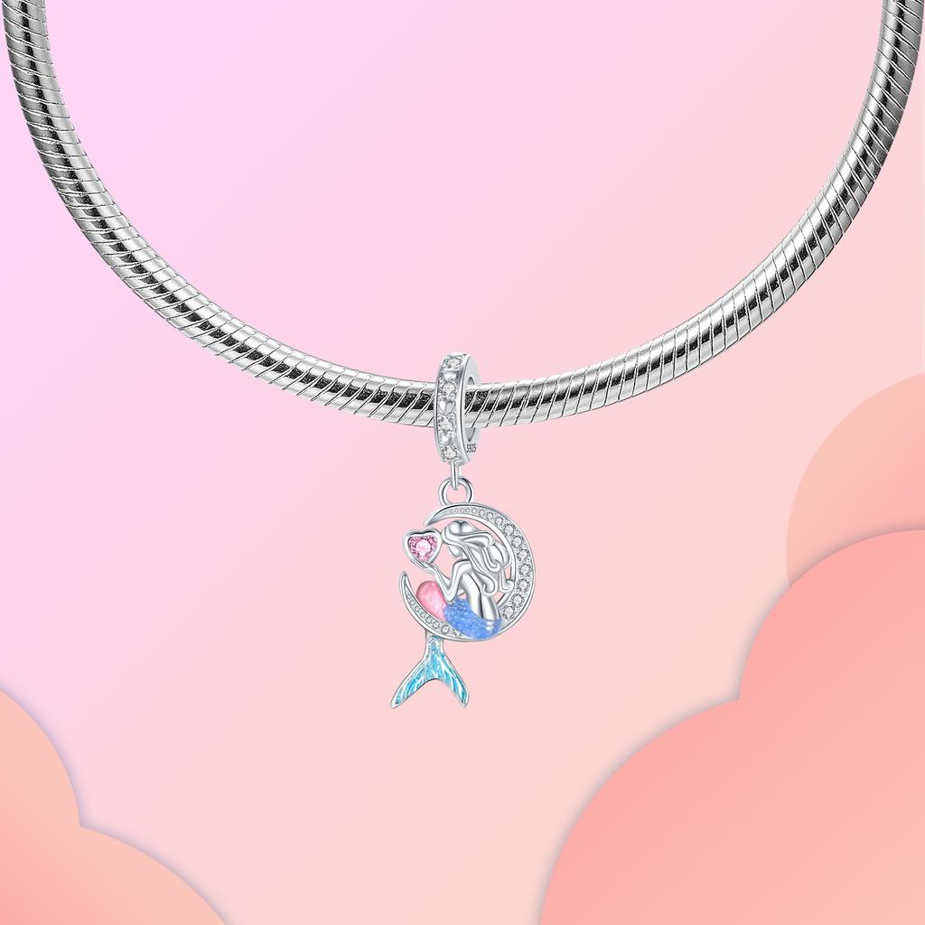 copper Colorful Crystal Dragon Pendant Charm Compatible With Bracelets Do It Yourself Bead Ms Premium Jewellery Valentines Birthday Gift