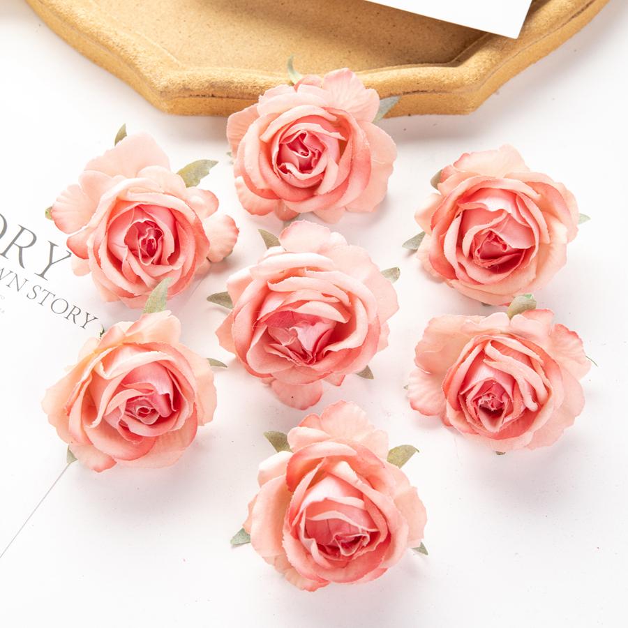 Artificial Flowers Flannel Roses Home Room Decora Valentine's Scrapbooking Wreath Wedding Bridal Accessories Clearance Diy Gift