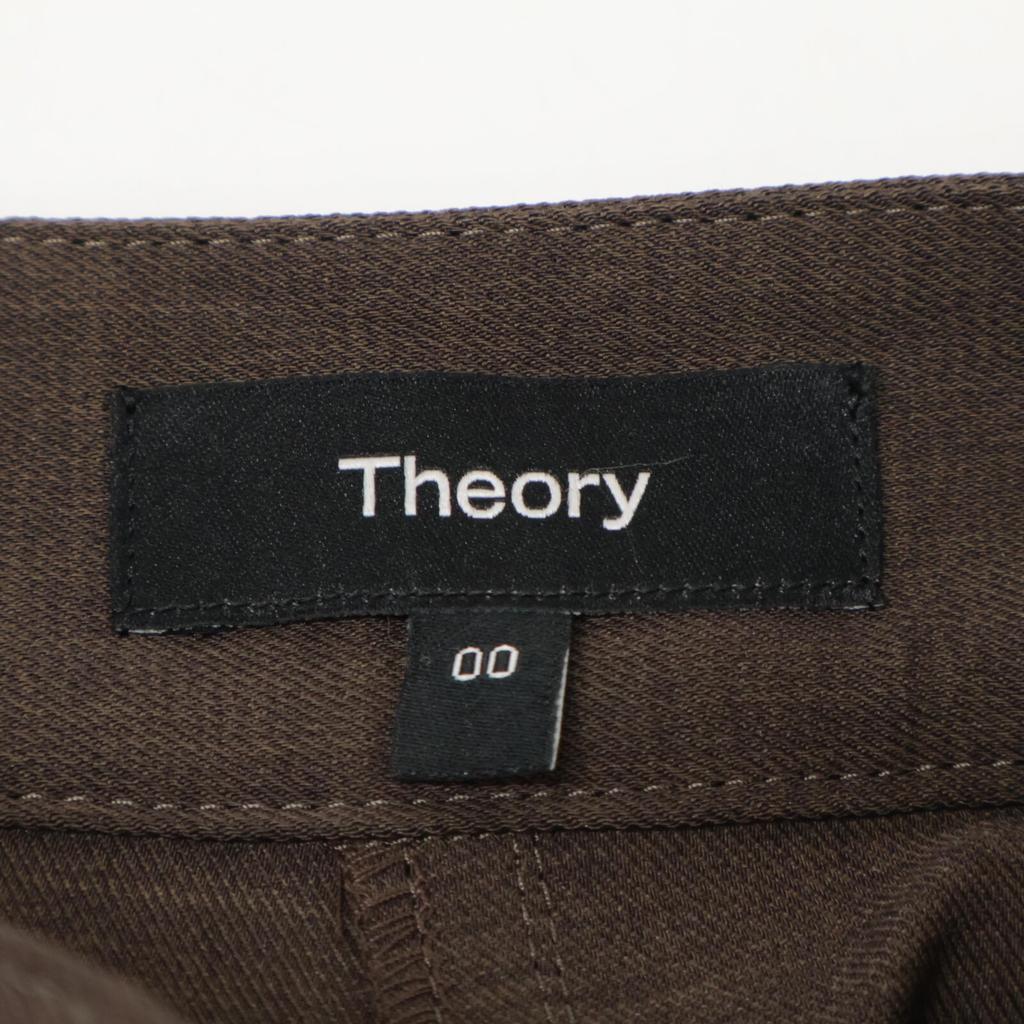 Theory [Excellent condition/Made In 2012] 01-4206403-380-698 Crisp Twill Cargo Wide PNT Cargo Wide Pants Bottoms 00 BrownUsed