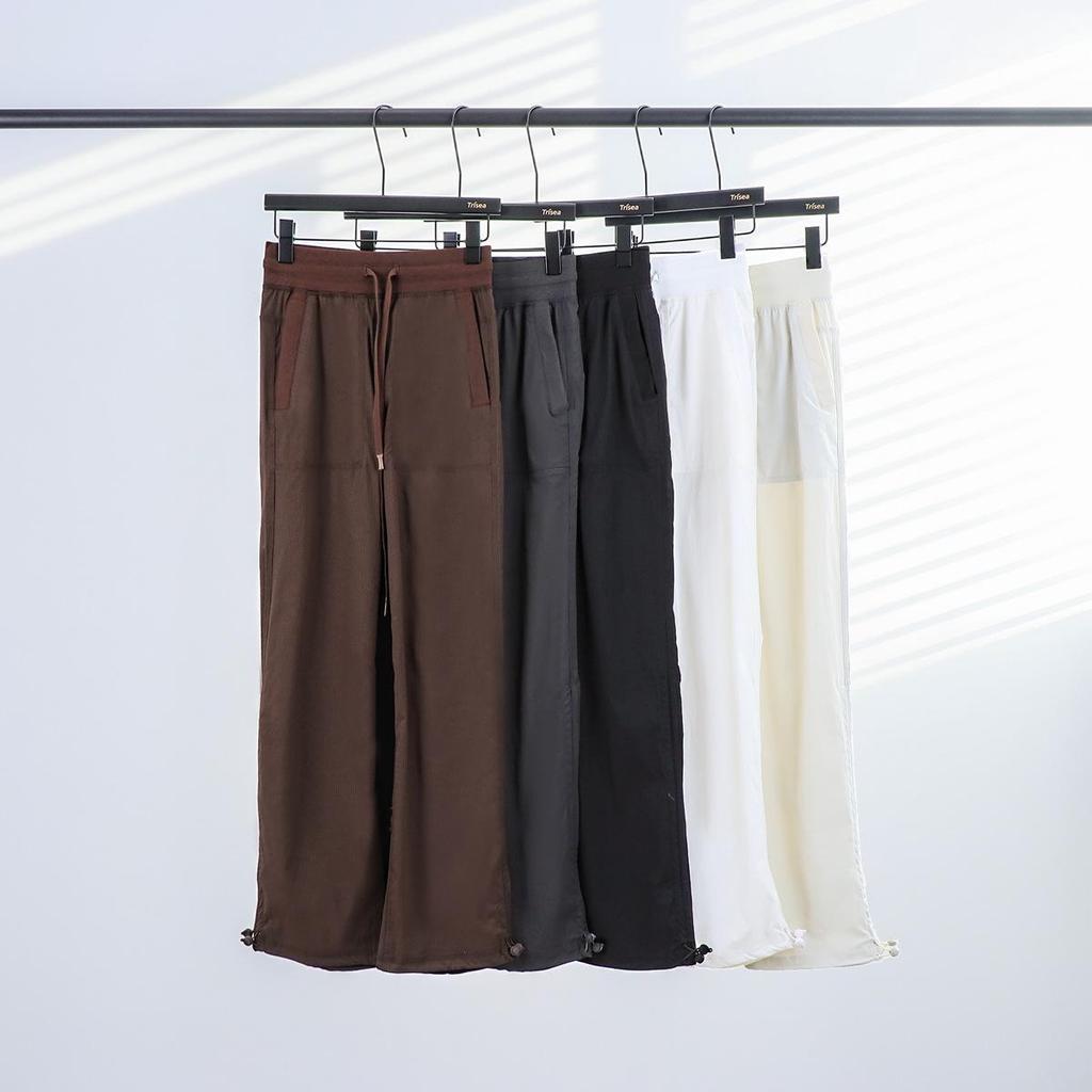 Nude Feel High-Waisted Cargo Yoga Pants - Women's Slimming Drawstring Fitness Trousers