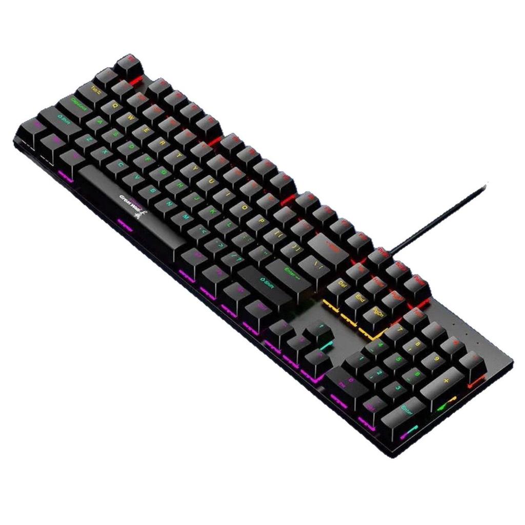 Changcheng GW-ES805 RGB Flowing Light Mechanical Gaming Keyboard, 104-Key, Blue Switch