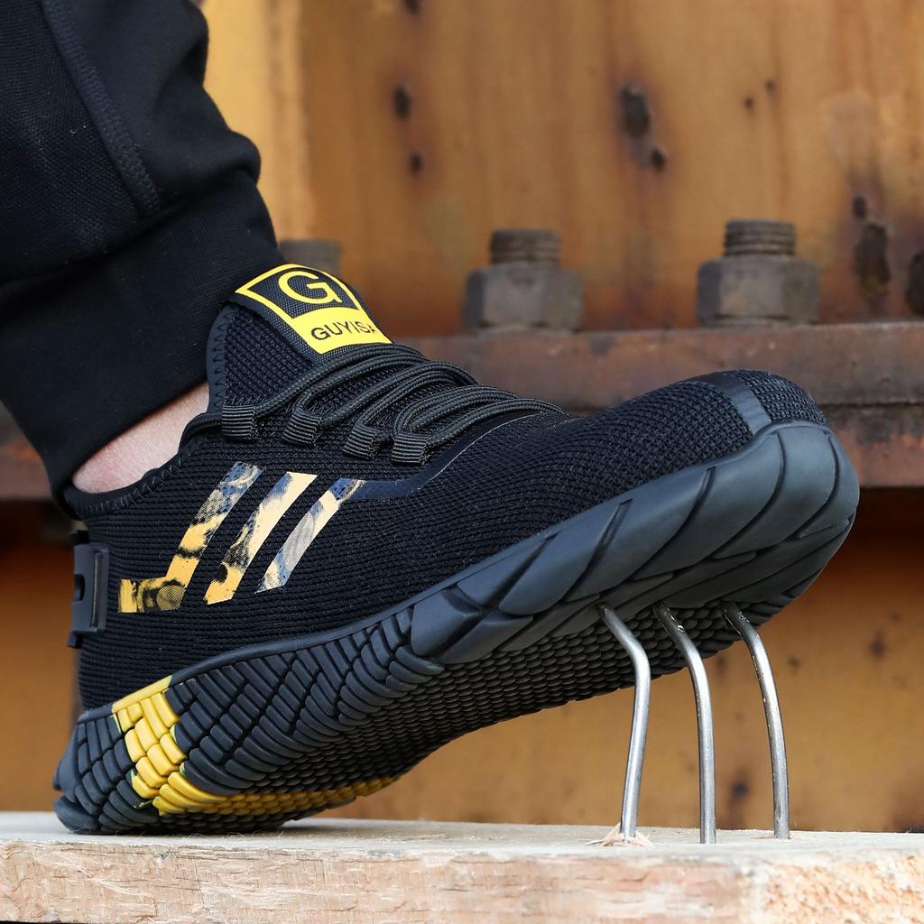 Processing custom labor insurance shoes, men's anti-smash and anti-puncture, steel bag head, rubber sole, safety protection, work shoes, wear-resist