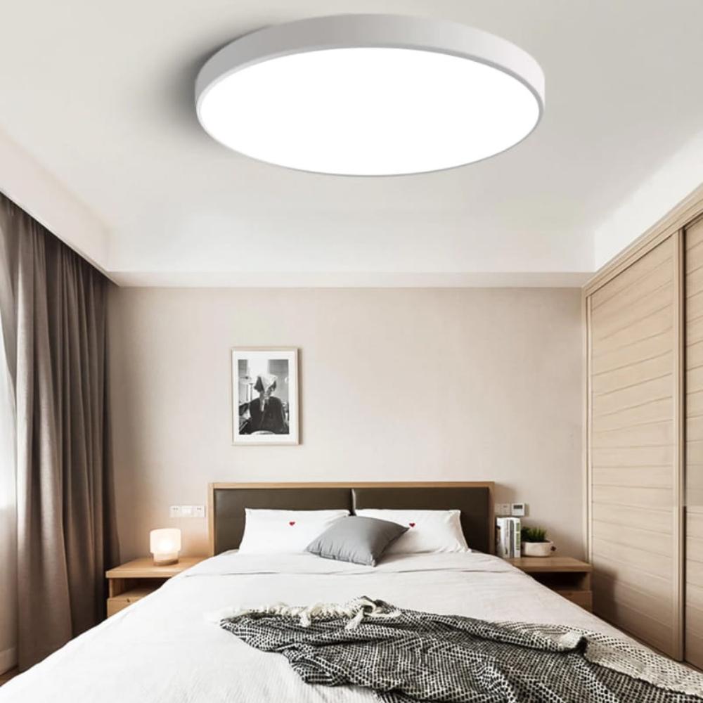 Ceiling Lamp LED Plafond 28w Warm Color 50cm for Kitchen Office Black