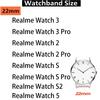 Leather Bracelet Loop For Realme Watch 5 Wrist Strap Accessories 22mm Correa For Realme Watch S2/3 3Pro S SPro/2 2 Pro Watchband