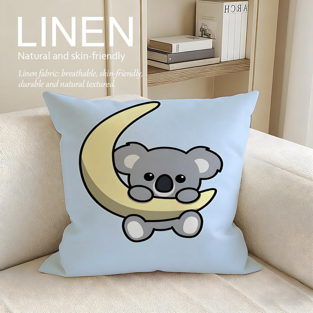 Cute Baby Koala Cushion Cover Pillowcase Set Pcs x x Breathable Washable Sofa Cushion Cover
