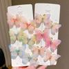 6Pcs/Set Mini Simulation Butterfly Barrettes Hairpin Non-Slip Colorful Gradient Side Bangs Duckbill Clips For Baby Teen Girls