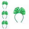 St. Patricks Day Hair Band Bow Tie Shamrock Green Irish Headband Girl Party Gift
