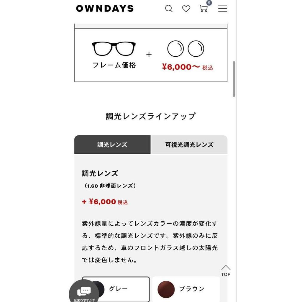 Used OWNDAYS John Dillinger flip-up type with dimming lens gray