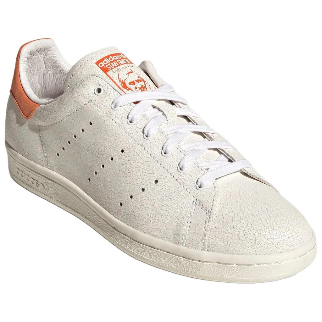 adidas Originals Stan Smith 80s Minimalist Retro Classic Cracked Comfortable Fit Sneakers Unisex Sneakers White Orange KZ6939