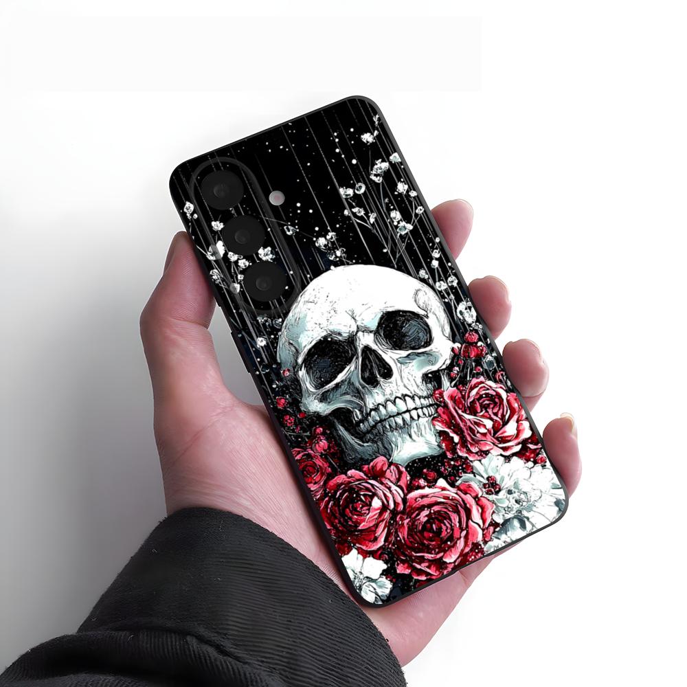 Spooky Skull Patterns Phone Case For Samsung A25 A13 A33 5G A54 A36 A35 A56 A52 A14 Shockproof Soft Cover