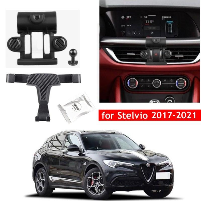 Telefoonhouder Voor Alfa Romeo Giulia Stelvio 2021 2020 2019 2018 2017 Luchtuitlaatbevestiging Mobiele Telefoon Ondersteuning Stand Auto Accessoires