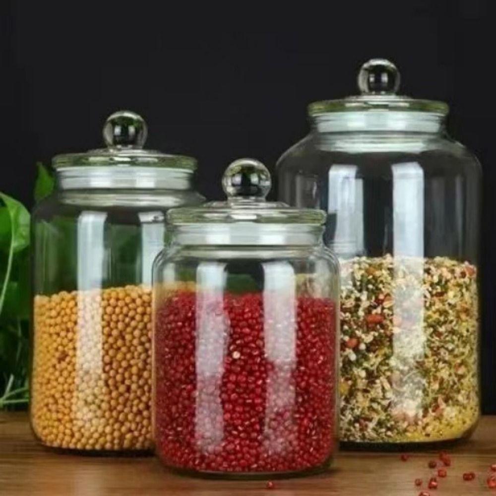 Reusable Airtight Flip-Top Lids Sealed Design Wide Mouth Containers Food Grade Jar  Pantry Storage