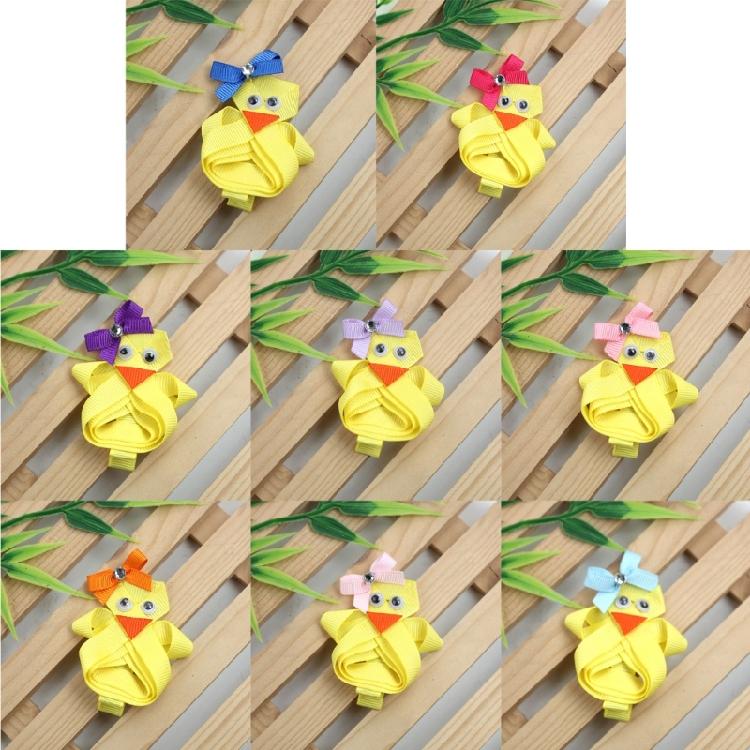 Lovely Hair Barrette Easter Festival Bunnies/Chick Hair Clip with Bowknot For Little Girl and Adult Holiday Theme Headwear
