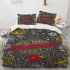Merry Christmas Printed Duvet Cover Set For Kids Teen Christmas Gift Party Polyester Bedding Set With Pillowcase King Queen Size