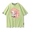 Summer Cartoon Ghost Killing Blade Summer Anime Cotton Cartoon Printing New Unisexs and Womens Casual Round Neck Short Sleeve