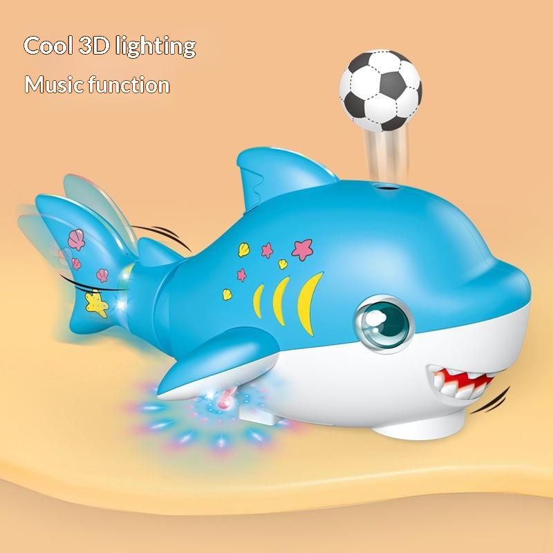 Cartoon Electric Shark Toy With Light And Sound Automatic Moving Shark Toy Interactive Toys For Kids Gift
