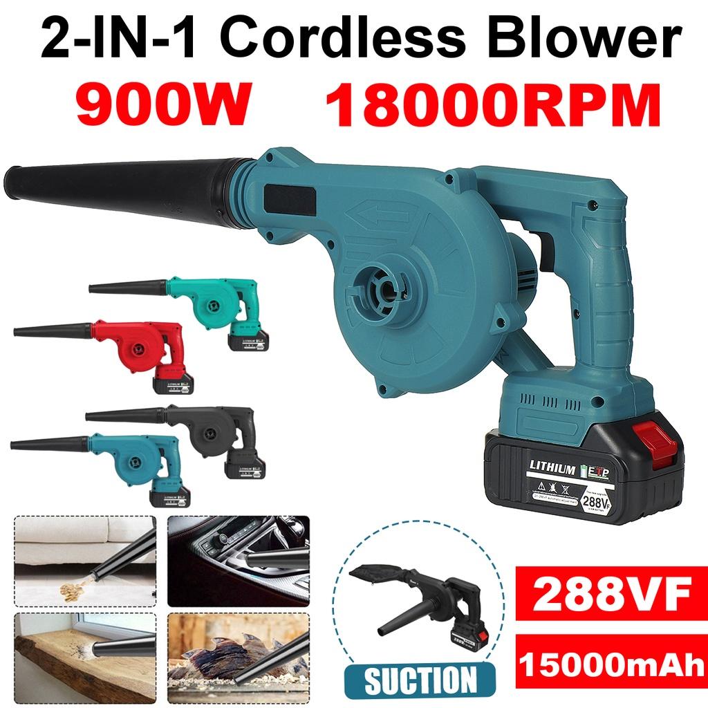 110V/220V 2 IN 1 Air Blower & Suction Dust Cleaner Wireless Blower With 15000mAh Battery100Kpa Vacuum Cleannig Leaf Blower Power Tools 900W