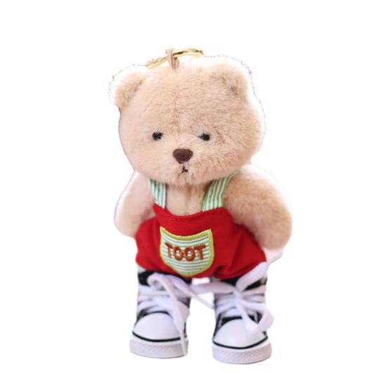 Doll Pendant Bear Doll Hanging Decoration Keychain Bag Charm Soft Plush Toy Schoolbag Suitcase Doll Ornament