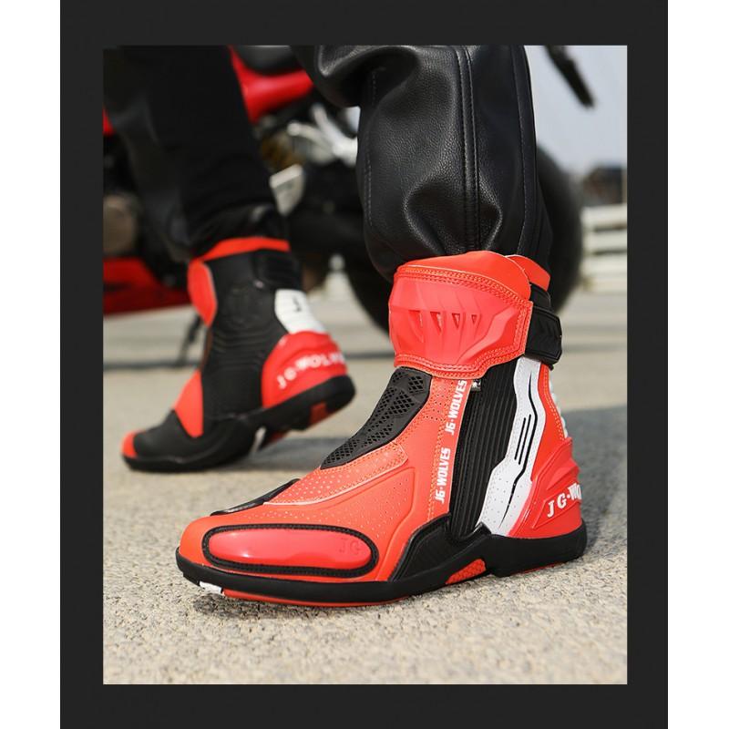 Mens Motorcycle Riding Boots All Season Off-Road Touring Shoes Bikers With Enhanced Ankle Support Slip-Resistant Sole