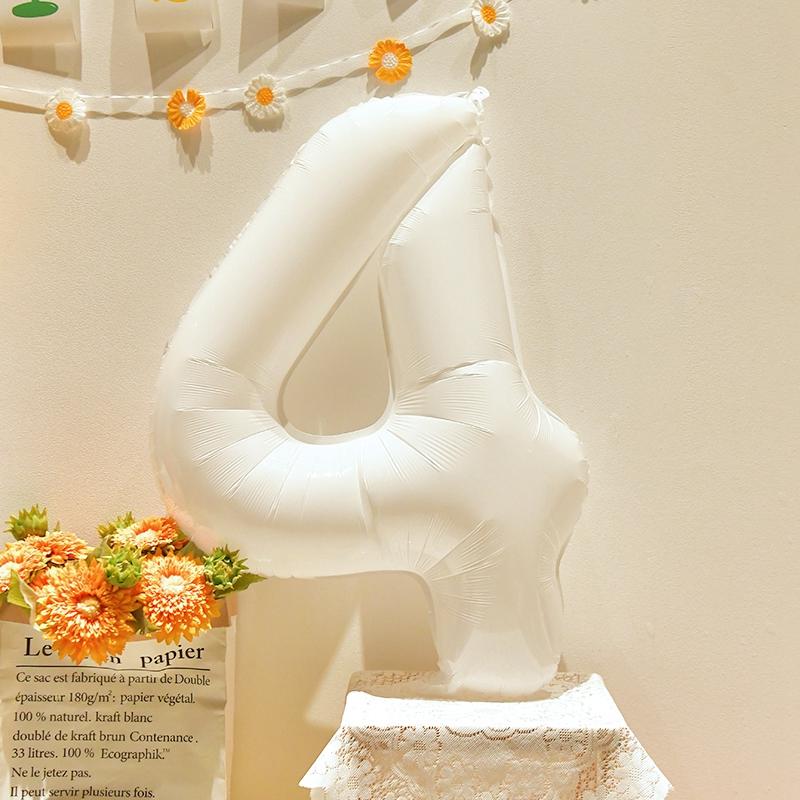 32 Inch White Number Balloons 0-9 Large Digital Foil Helium Ball Wedding Birthday Baby Shower Graduation Anniversary Party Decor