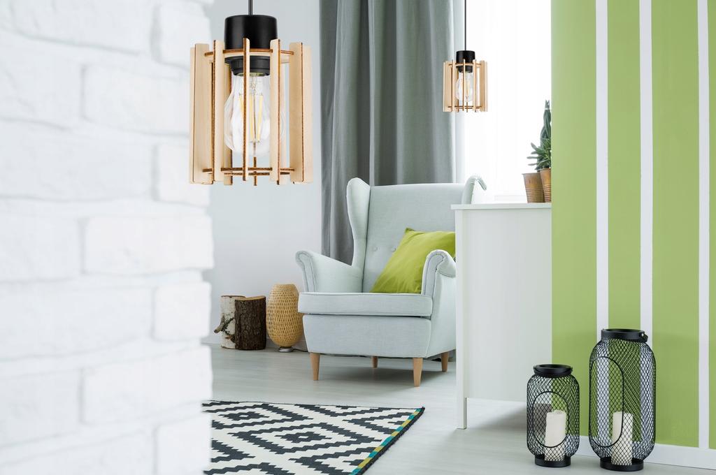 MODERN WOODEN LED CEILING HANGING LAMP