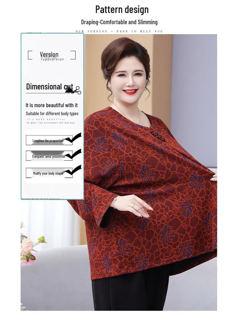 Módní podzimní outfit pro mámy středního věku: 2025 Tričko s dlouhým rukávem