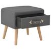 Nightstand Dark Gray 40x35x40 Cm Fabric