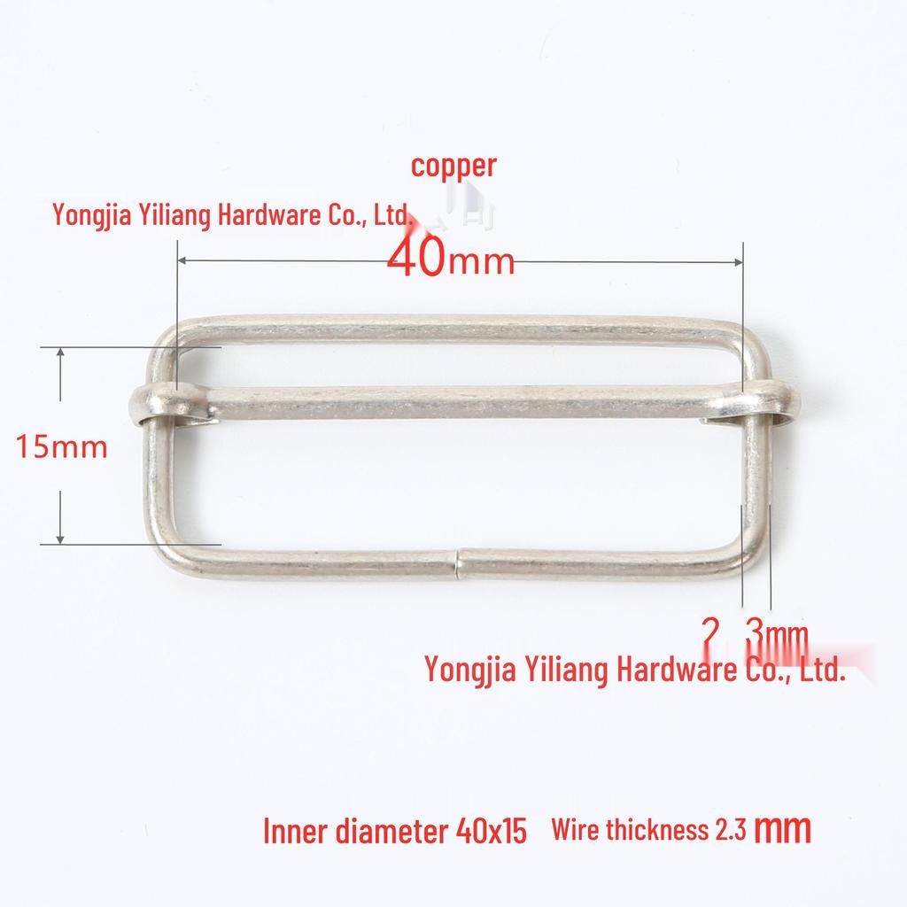 Stainless Steel Adjustable D-Ring Buckle - Copper Three-Speed Wire Pull Design