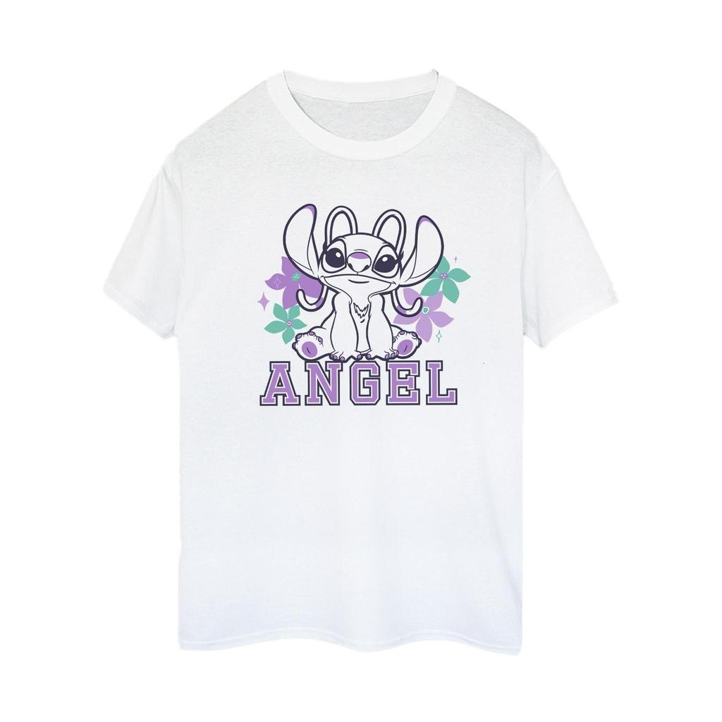 Disney Womens/Ladies Lilo & Stitch Angel Cotton Boyfriend T-Shirt